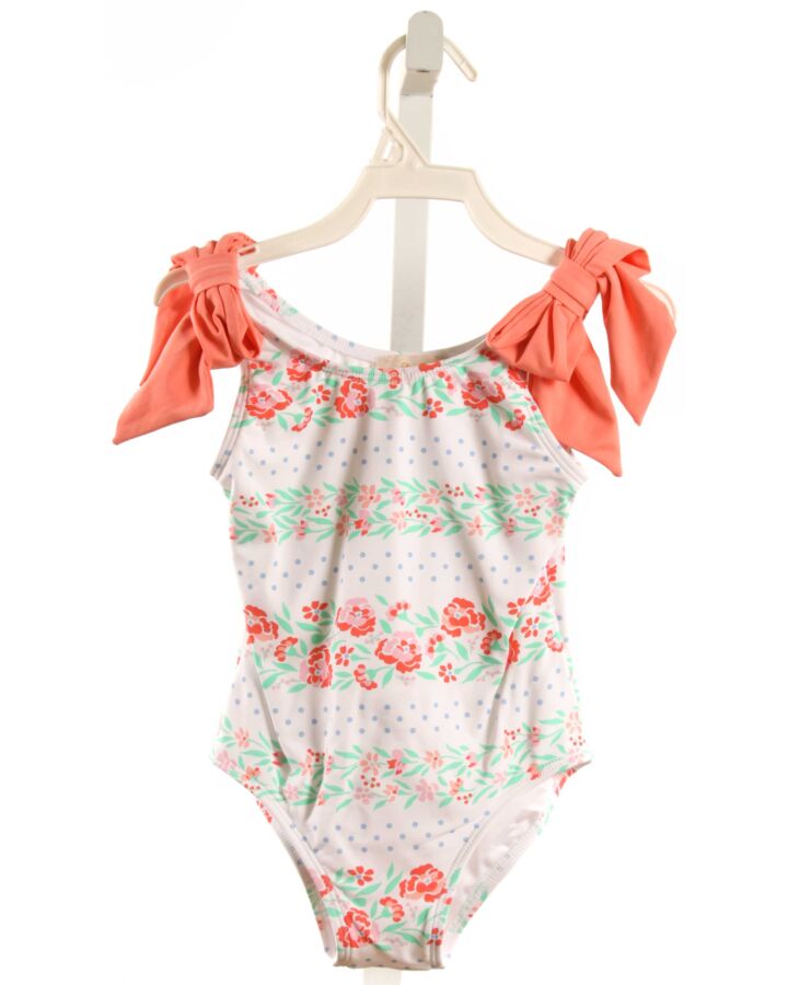 THE BEAUFORT BONNET COMPANY  ORANGE  POLKA DOT PRINTED DESIGN 1-PIECE SWIMSUIT