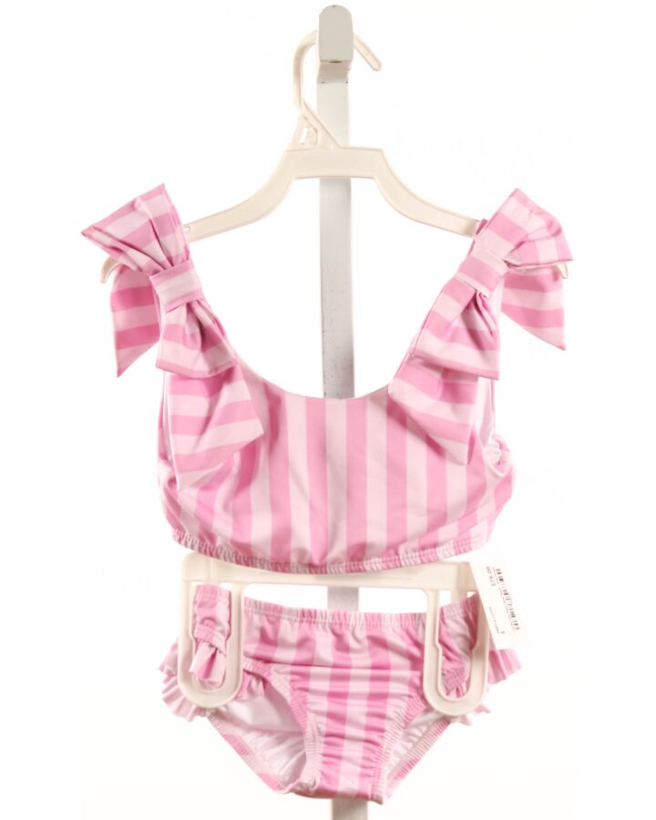 JAMES & LOTTIE  PINK  STRIPED  2-PIECE SWIMSUIT