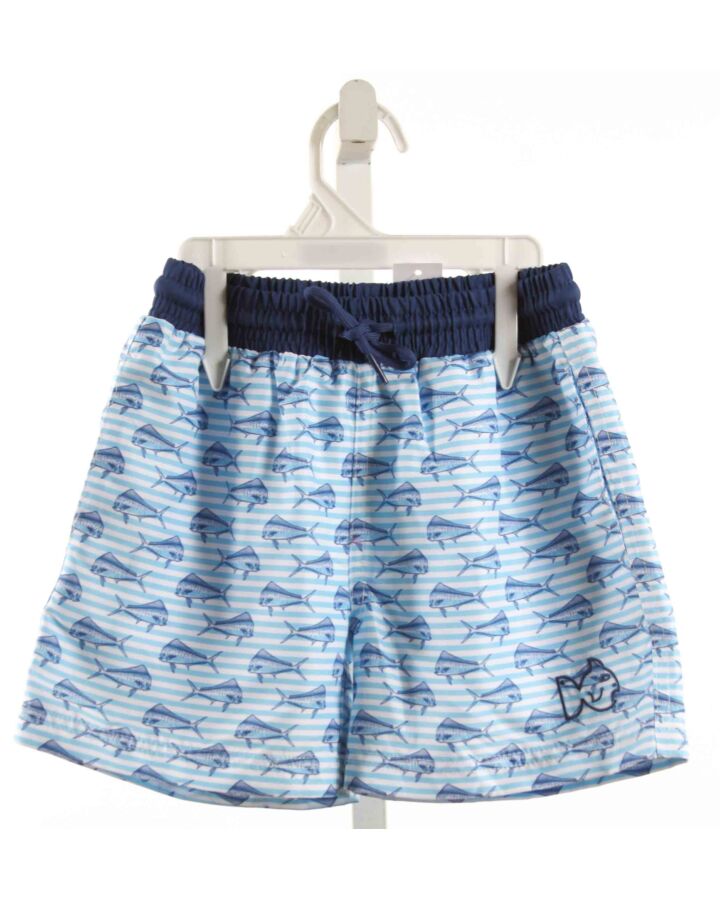 PRODOH  BLUE   PRINTED DESIGN SWIM TRUNKS