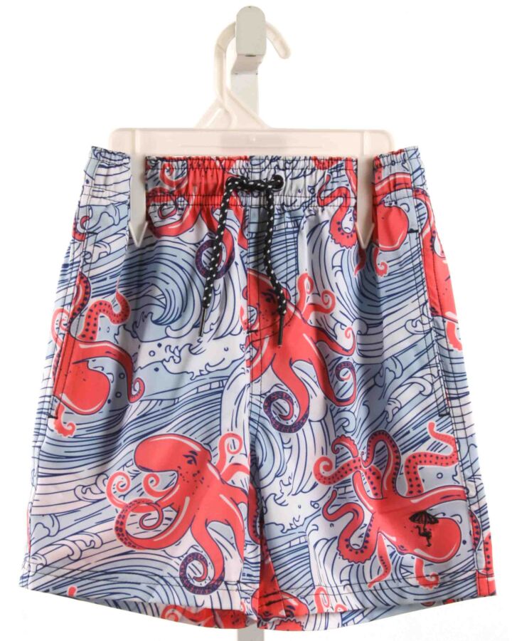 SHADE CRITTERS  PINK   PRINTED DESIGN SWIM TRUNKS