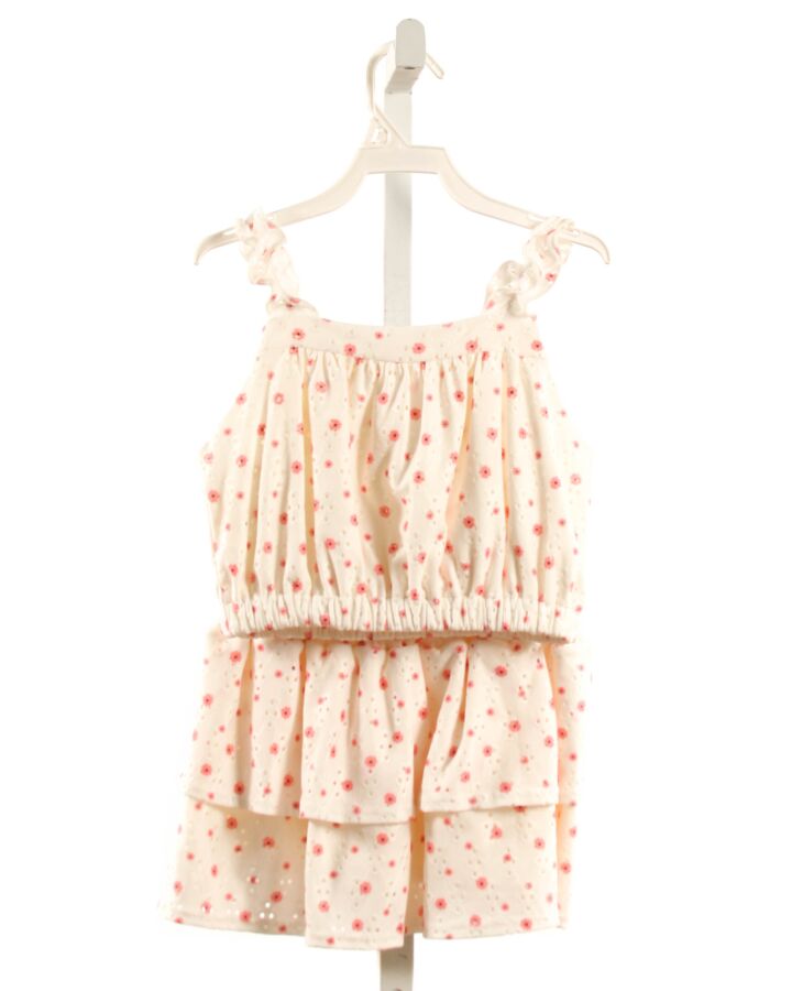 JAMES & LOTTIE  IVORY EYELET FLORAL SMOCKED 2-PIECE OUTFIT