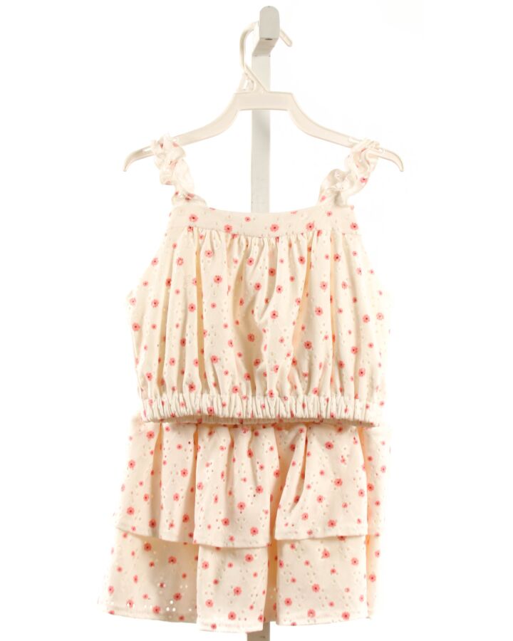 JAMES & LOTTIE  IVORY EYELET FLORAL SMOCKED 2-PIECE OUTFIT