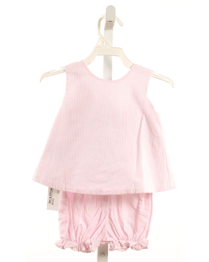 JAMES & LOTTIE  LT PINK SEERSUCKER STRIPED  2-PIECE OUTFIT