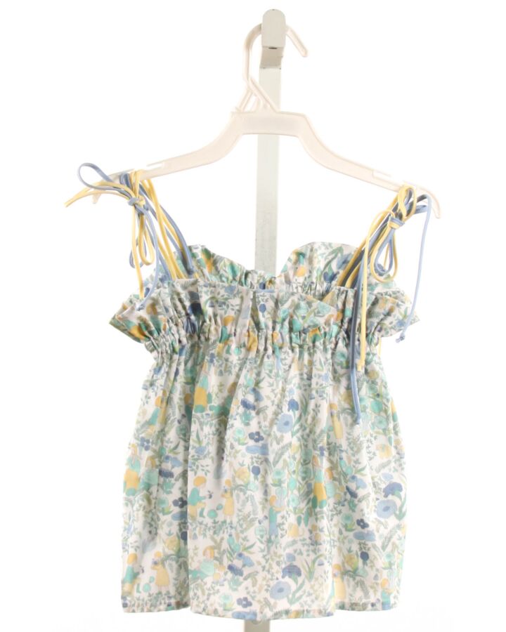 BELLA BLISS  LT BLUE  FLORAL  SLEEVELESS SHIRT