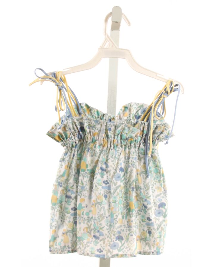 BELLA BLISS  LT BLUE  FLORAL  SLEEVELESS SHIRT