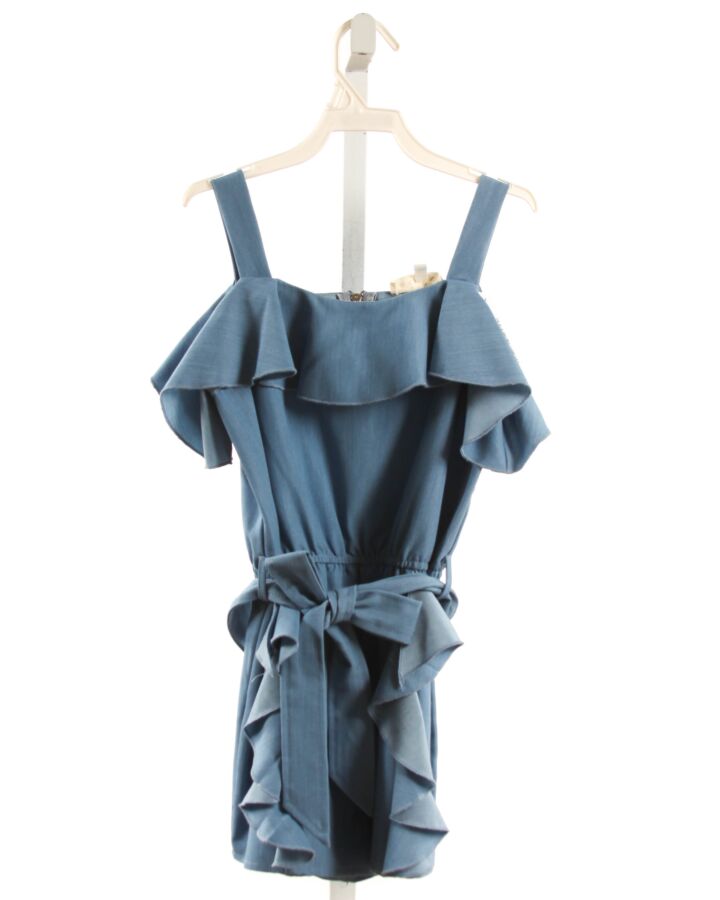 SARA SARA  BLUE    ROMPER WITH RUFFLE