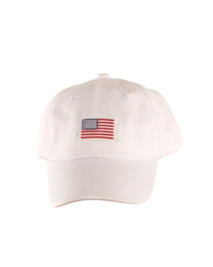 BITS & BOWS  WHITE   EMBROIDERED HAT