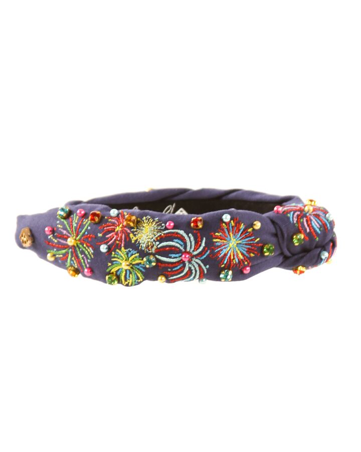 BRIANNA CANNON  MULTI-COLOR   EMBROIDERED HEADBAND