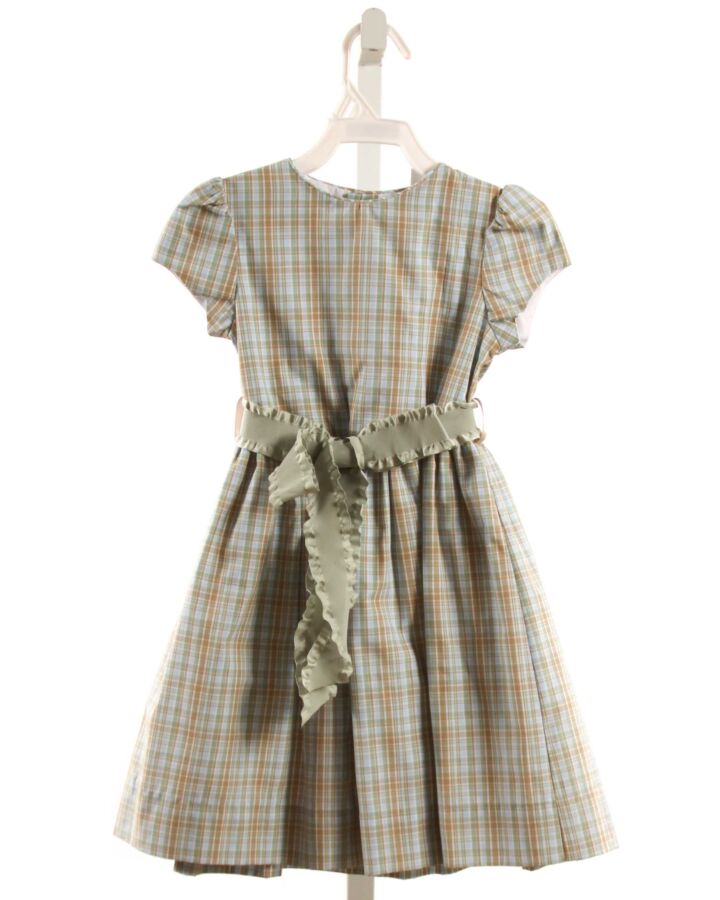 BAILEY BOYS  GREEN  PLAID  DRESS WITH BOW