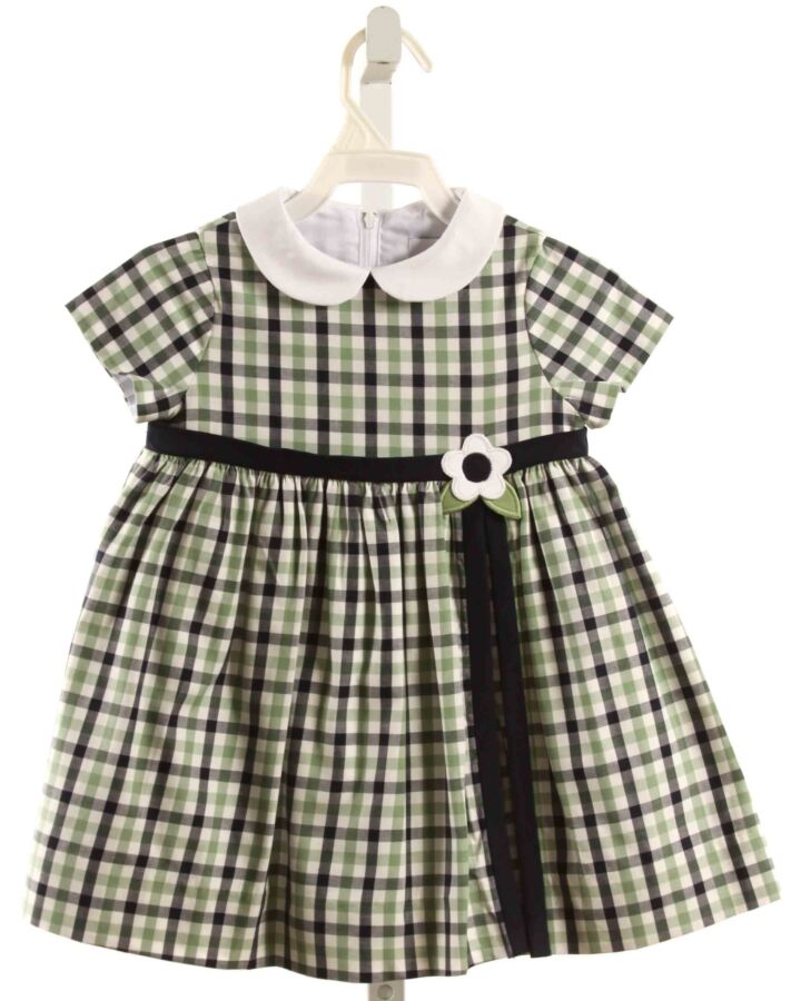 FLORENCE EISEMAN  LT GREEN  PLAID  DRESS