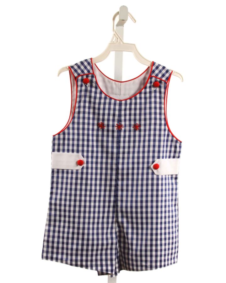 THE PROPER PEONY  BLUE  GINGHAM EMBROIDERED JON JON