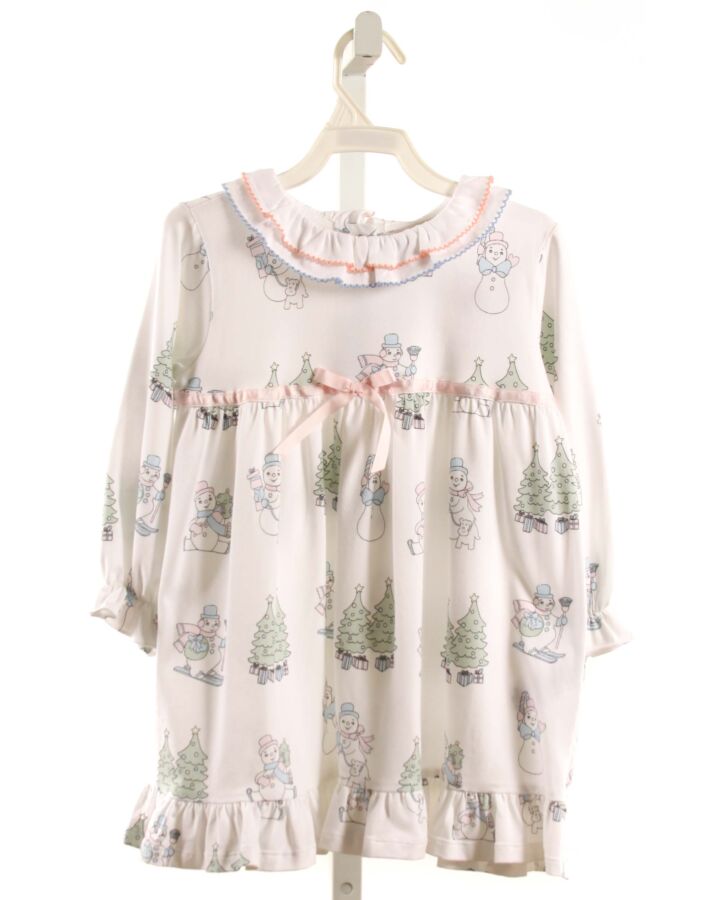 SAL & PIMENTA  WHITE  PRINT  LOUNGEWEAR WITH PICOT STITCHING