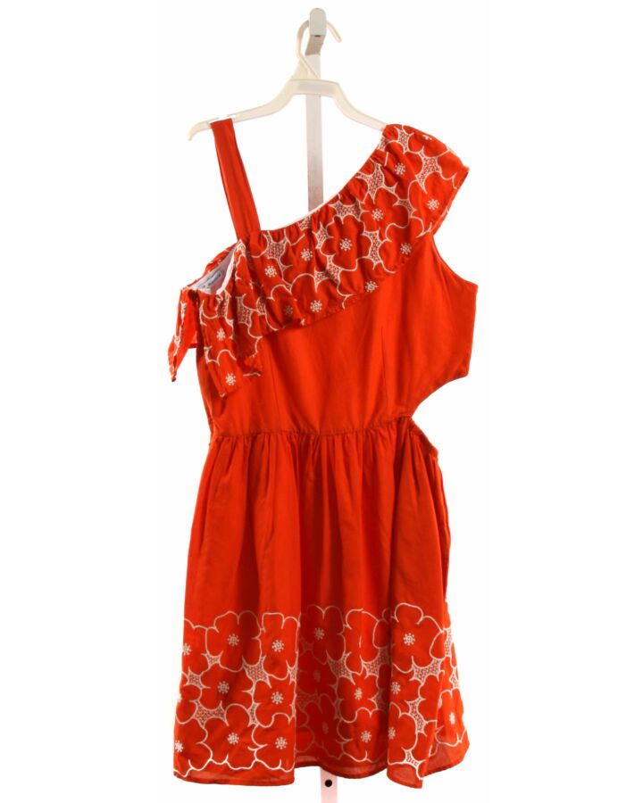 MAYORAL  ORANGE  FLORAL EMBROIDERED DRESS