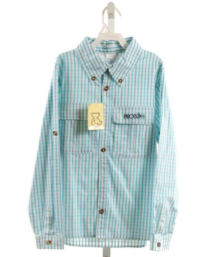 PRODOH  AQUA  PLAID  DRESS SHIRT