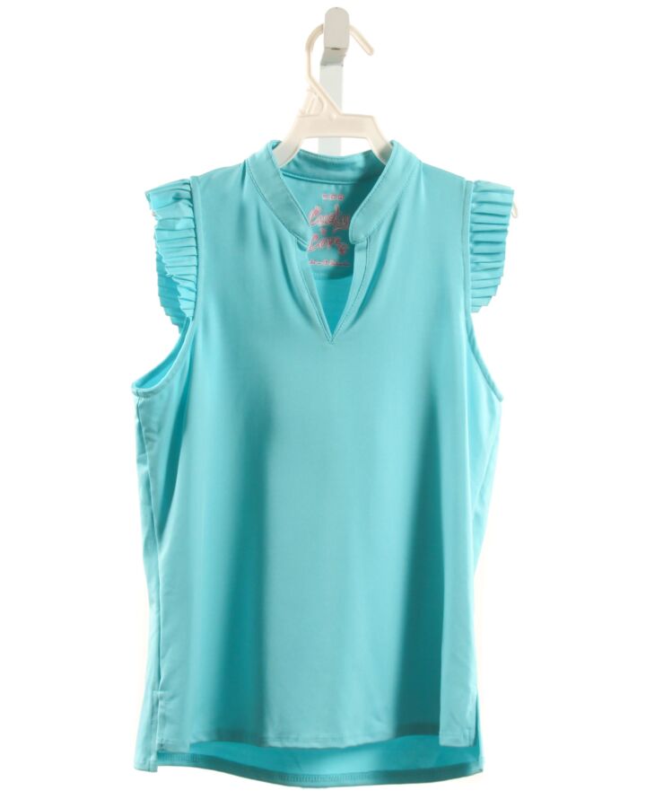 LUCKY IN LOVE  AQUA    KNIT TANK