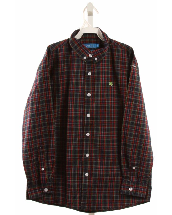 J. BAILEY  NAVY  PLAID  DRESS SHIRT
