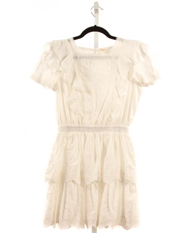 MARLO  WHITE    DRESS WITH EYELET TRIM