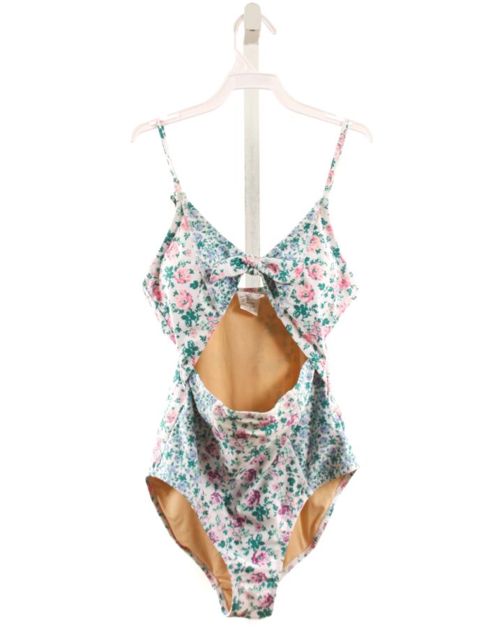 SHADE CRITTERS  GREEN  FLORAL  1-PIECE SWIMSUIT