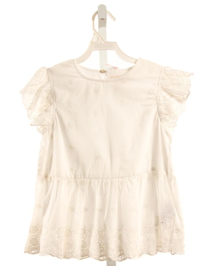 CREAMIE  WHITE EYELET  EMBROIDERED DRESS SHIRT