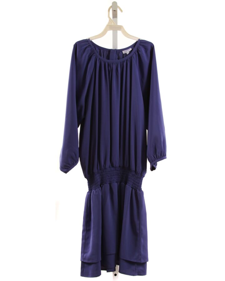 PLEAT.  BLUE   SMOCKED DRESS