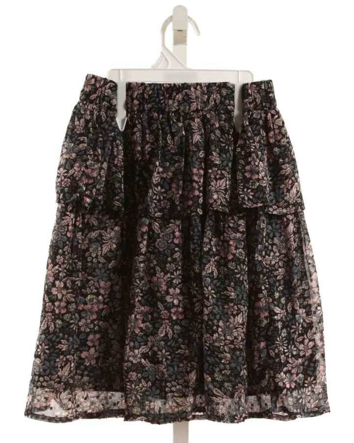 CREAMIE  BLACK  FLORAL  SKIRT