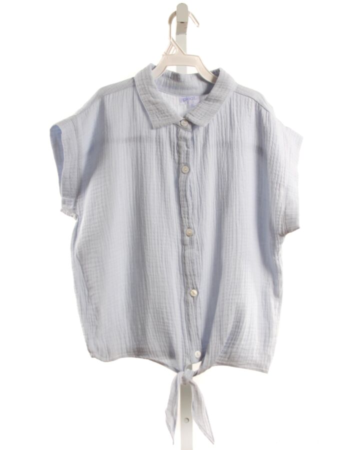 PLEAT.  LT BLUE    SLEEVELESS SHIRT