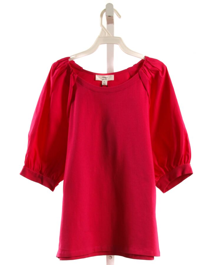 A LOVES A  HOT PINK    SHIRT-LS