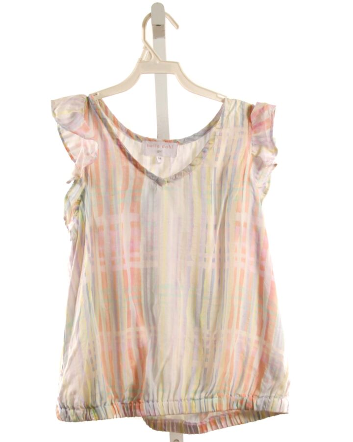 BELLA DAHL  MULTI-COLOR   SMOCKED SLEEVELESS SHIRT