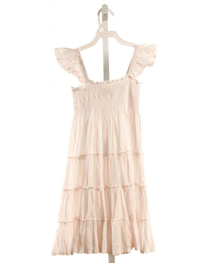 SAL & PIMENTA  WHITE  STRIPED EMBROIDERED DRESS