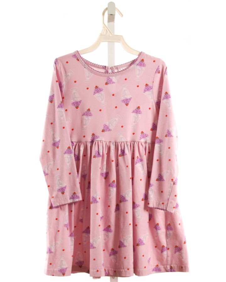 RACHEL RILEY  LAVENDER  PRINT  KNIT DRESS WITH PICOT STITCHING