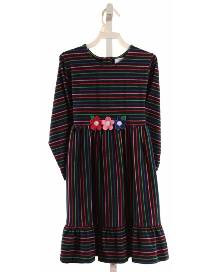 FLORENCE EISEMAN  MULTI-COLOR  STRIPED  KNIT DRESS