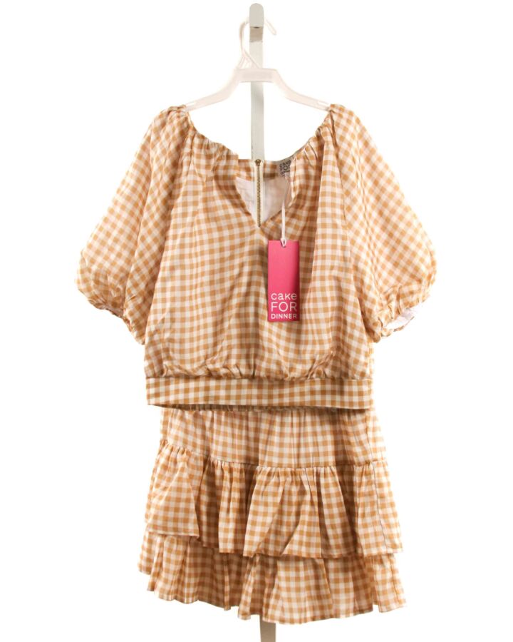 CAKE FOR DINNER  IVORY  GINGHAM  2-PIECE OUTFIT