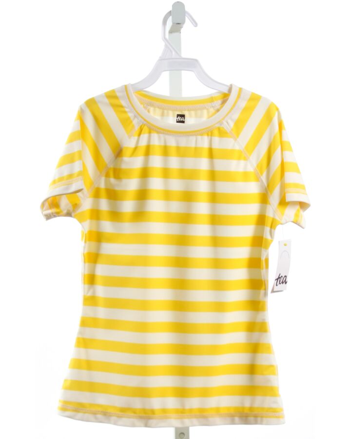 TEA  YELLOW  STRIPED  RASH GUARD