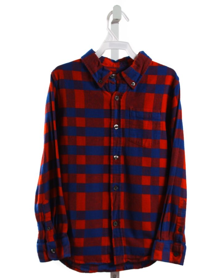 ROCKETS OF AWESOME  RED FLANNEL PLAID  DRESS SHIRT