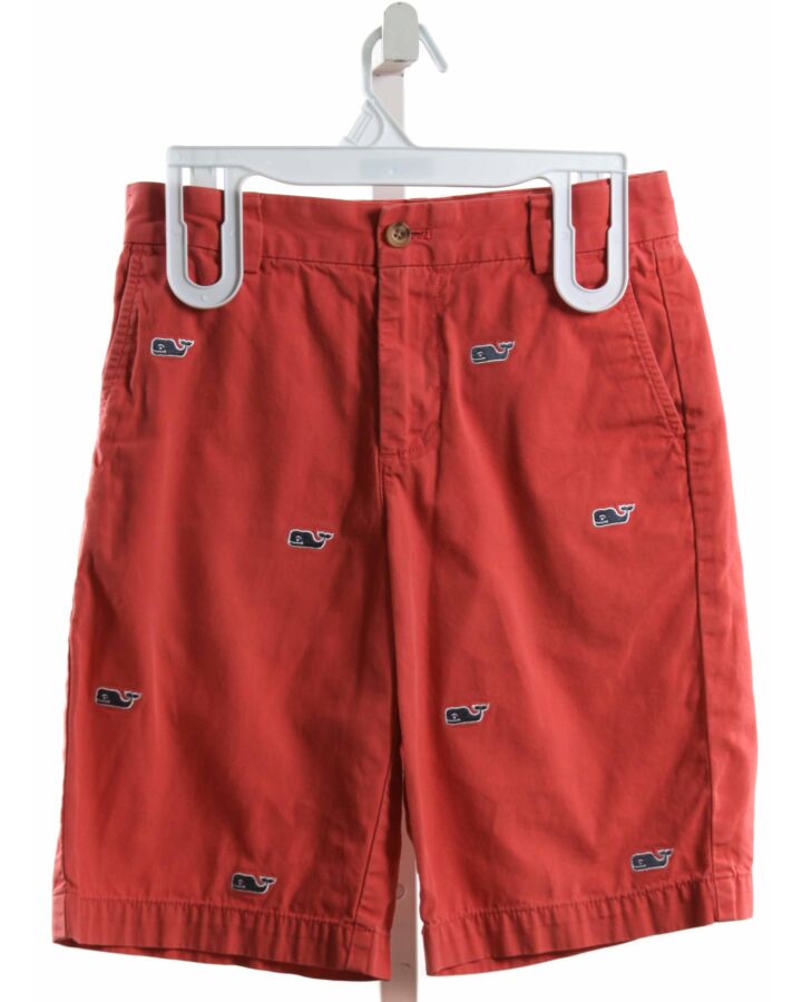 VINEYARD VINES  RED   EMBROIDERED SHORTS