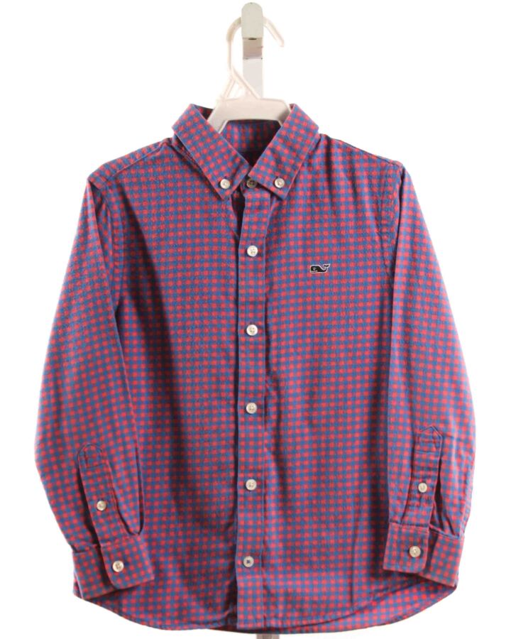 VINEYARD VINES  RED FLANNEL GINGHAM  DRESS SHIRT