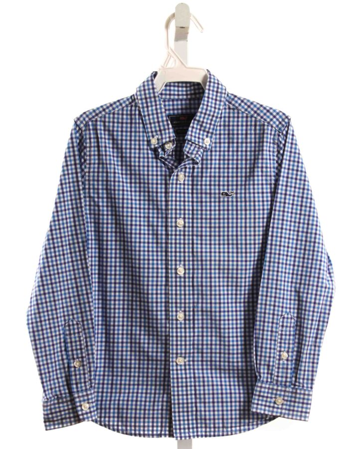 VINEYARD VINES  BLUE  PLAID  DRESS SHIRT