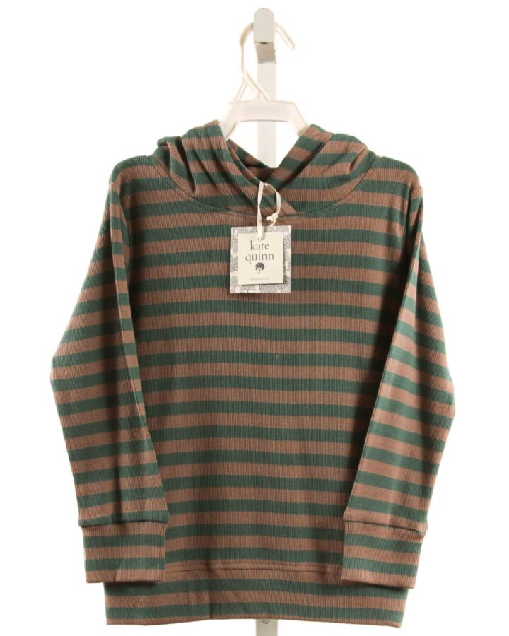 KATE QUINN  GREEN  STRIPED  PULLOVER
