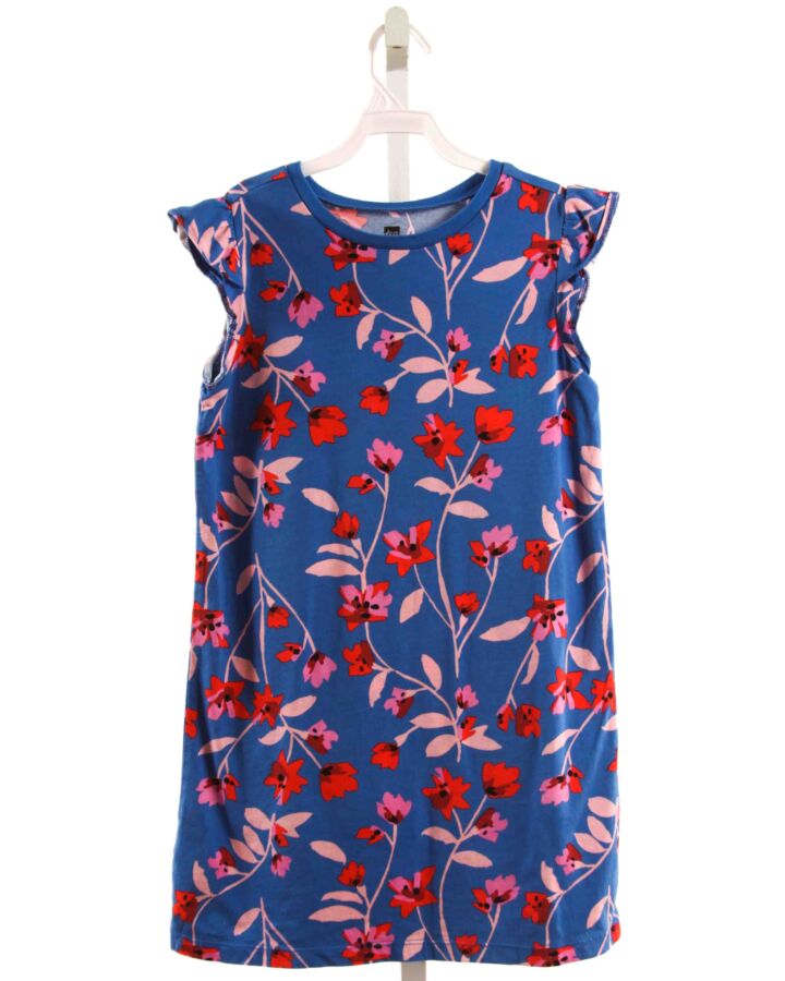 TEA  BLUE  FLORAL  KNIT DRESS