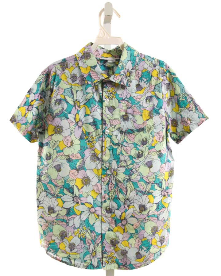 ROCKETS OF AWESOME  GREEN  FLORAL  DRESS SHIRT