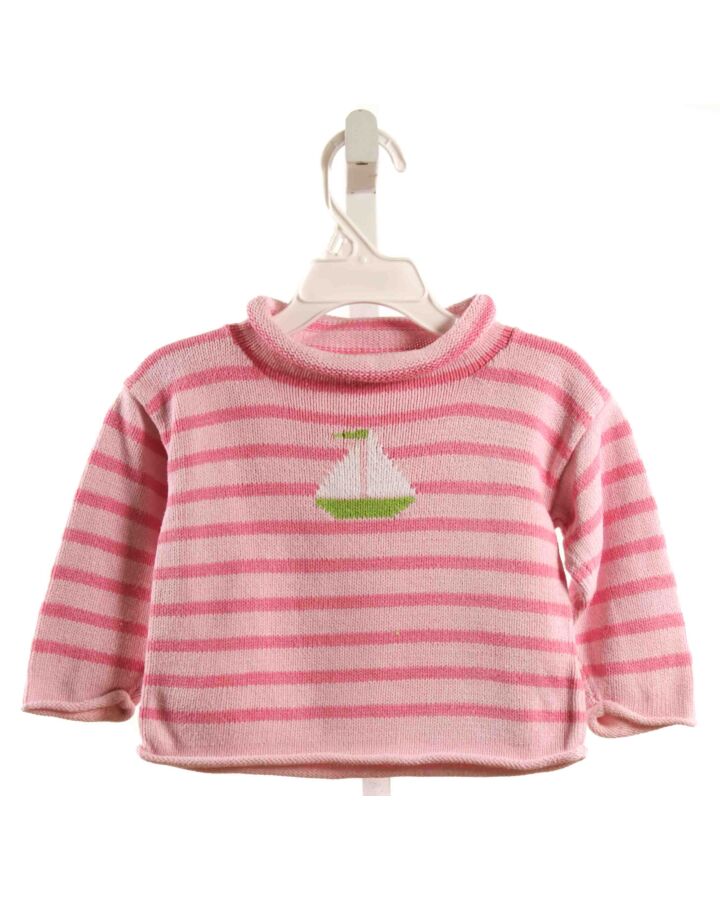 CLAVER  PINK  STRIPED  SWEATER