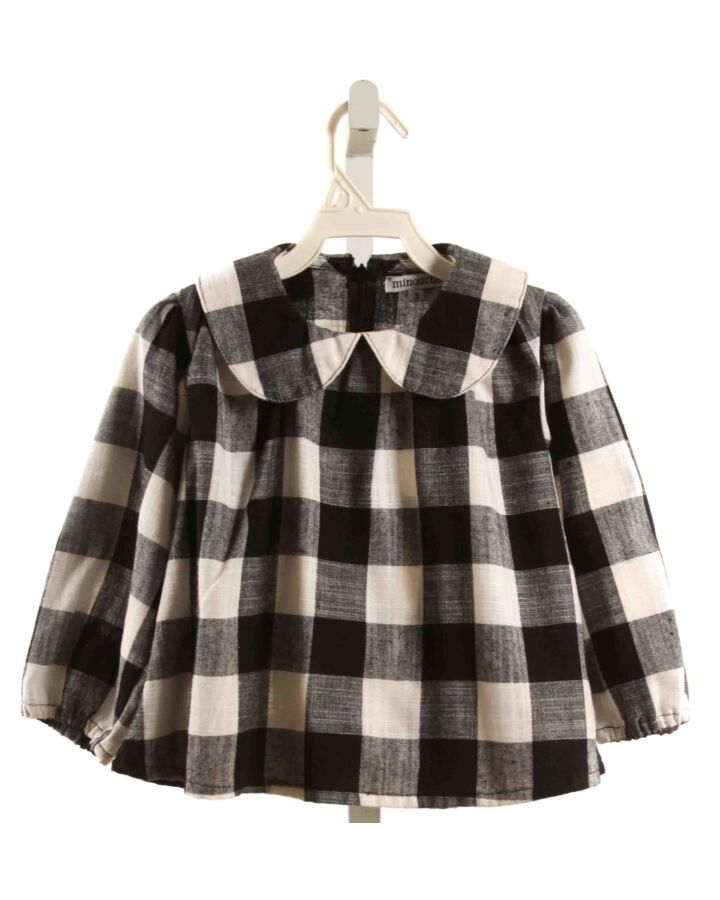 MINOUCHE  BLACK  CHECK  SHIRT-LS