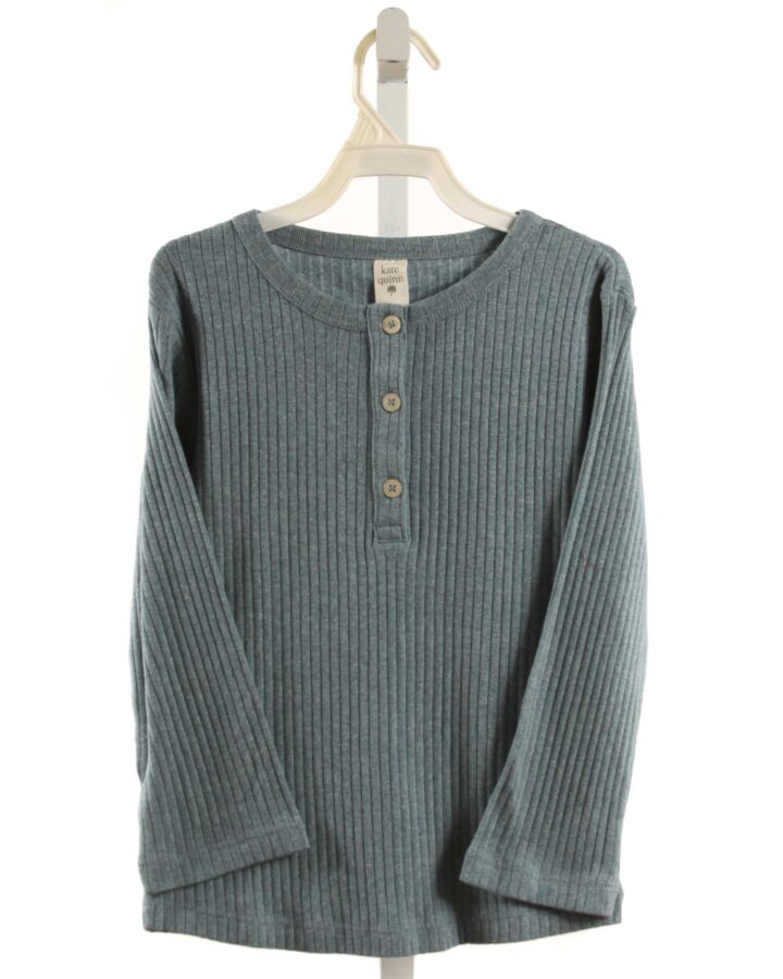 KATE QUINN  BLUE    KNIT LS SHIRT