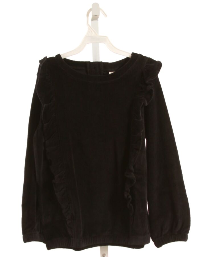 KATE QUINN  BLACK VELOUR   SHIRT-LS