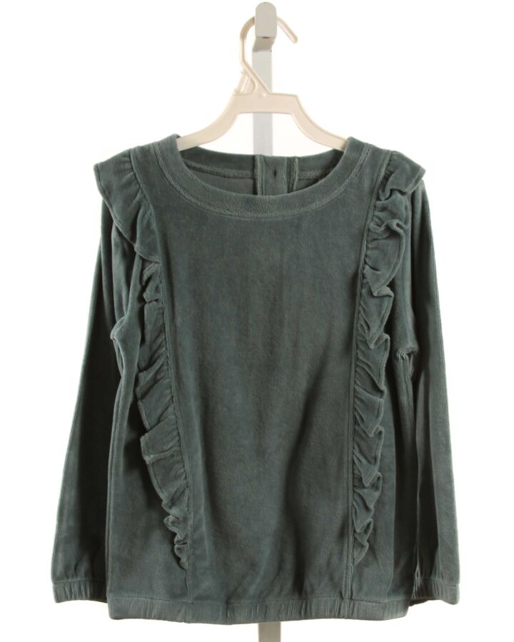 KATE QUINN  BLUE VELOUR   SHIRT-LS