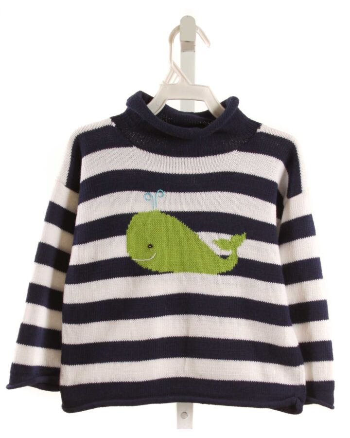 CLAVER  BLUE  STRIPED  SWEATER