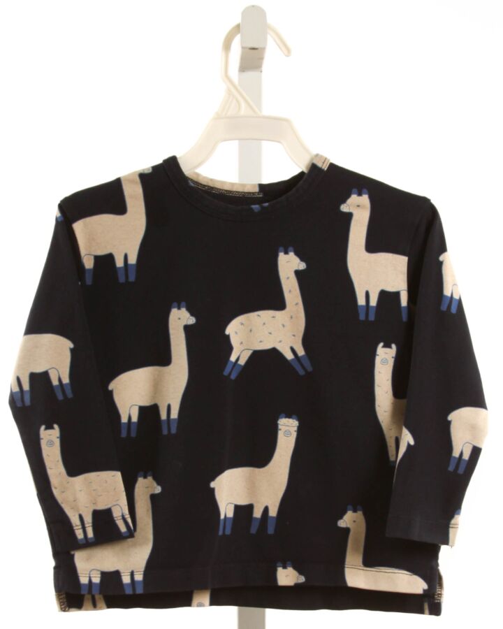 TINYCOTTONS  BLUE   PRINTED DESIGN KNIT LS SHIRT