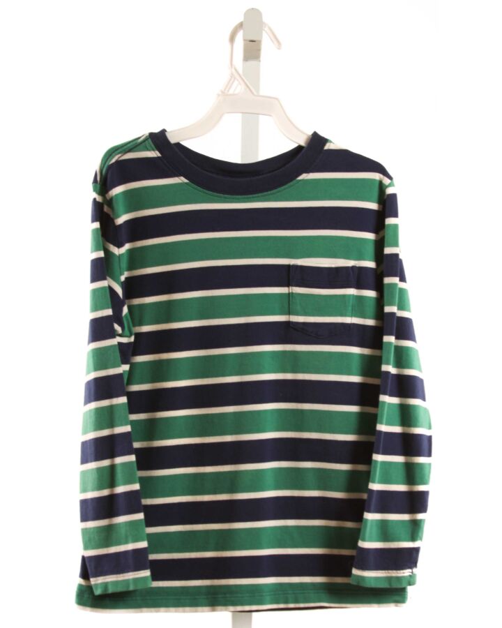 HANNA ANDERSSON  GREEN  STRIPED  KNIT LS SHIRT