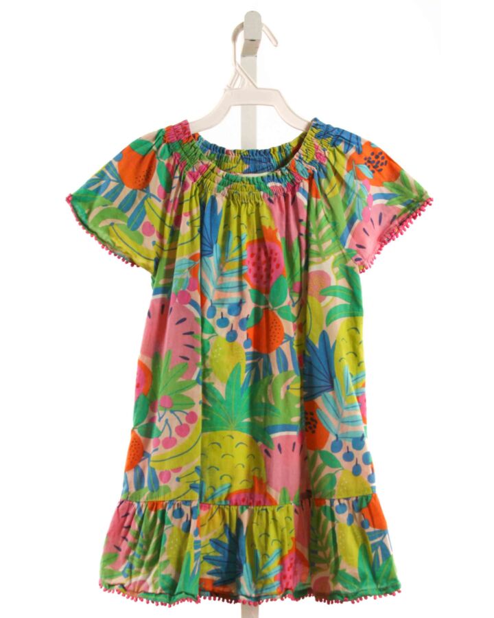 MINI BODEN  GREEN  FLORAL PRINTED DESIGN DRESS
