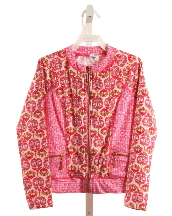 CABANA LIFE  PINK  FLORAL PRINTED DESIGN RASH GUARD